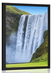Plakat kultowy wodospad na Islandii