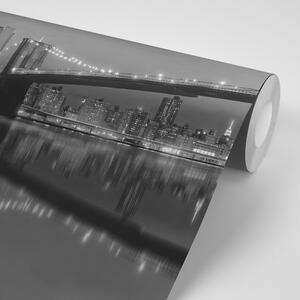 Fototapeta czarno-biały most na Manhattanie