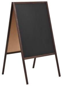 Dwustronna tablica kredowa, stojąca, drewno cedrowe, 60 x 80 cm