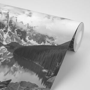 Samoprzylepna fototapeta piękny czarno-biały krajobraz górski