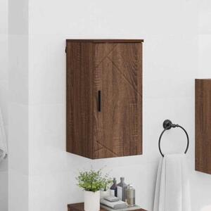Nowoczesna szafka łazienkowa z brązowego dębu, minimalistyczny design, montaż na ścianie, 2 drzwi