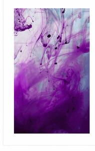 Plakat z passe-partout magiczna fioletowa abstrakcja