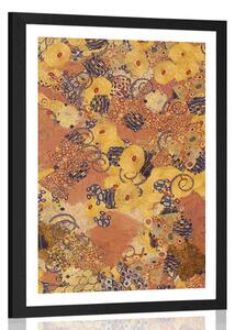 Plakat z passe-partout abstrakcja inspirowana G. Klimt