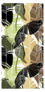 Tapeta - Tropikalne liście, odcienie ziemi
