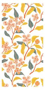 Tapeta - Kwiaty na białym tle