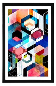 Plakat z passe-partout abstrakcyjna geometria