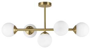 NOWOCZESNA LAMPA SUFITOWA WISZĄCA SZCZOTKOWANE ZŁOTO FINO W5