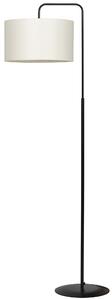 TRAPO LP1 BLACK / ECRU 570/4 lampa podłogowa czarna duży beżowy abażur