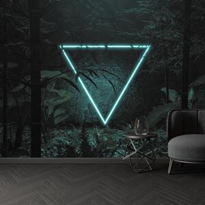 Fototapeta - Neonowy trójkąt w dżungli (196x136 cm)