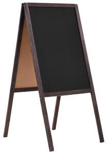 Dwustronna tablica kredowa, stojąca, drewno cedrowe, 40 x 60 cm
