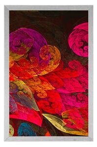 Plakat abstrakcyjne pastelowe liście