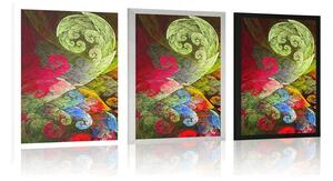 Plakat magiczne abstrakcyjne pastelowe liście