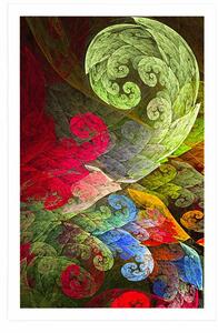 Plakat magiczne abstrakcyjne pastelowe liście