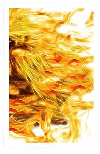 Plakat abstrakcyjny ogień