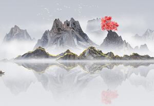 Fototapeta - Góry we mgle (196x136 cm)