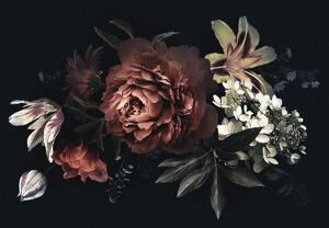 Fototapeta - Ciemne kwiaty (196x136 cm)