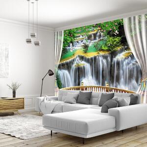 Fototapeta - Widok magicznych wodospadów (196x136 cm)