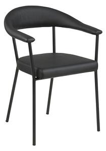Czarne krzesło tapicerowane - Raffo