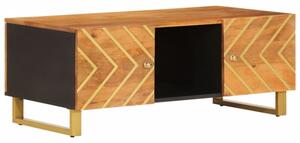 Stolik kawowy, brÄ zowo-czarny, 100x54x40 cm, lite drewno mango