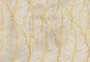 Fototapeta - Złote liście, jasna (196x136 cm)