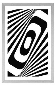 Plakat z passe-partout czarno-biała iluzja
