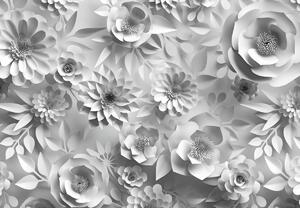 Fototapeta - Białe kwiaty (196x136 cm)
