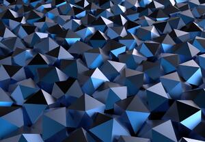 Fototapeta - Niebieskie kształty 3D (196x136 cm)