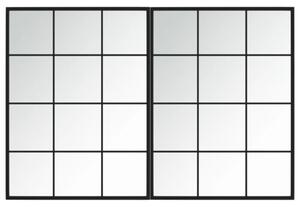 Lustra Åcienne, 2 szt., czarna rama, 80 x 60 cm, metal