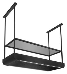 Okap wyspowy Arne Glass Black Matt 130 cm