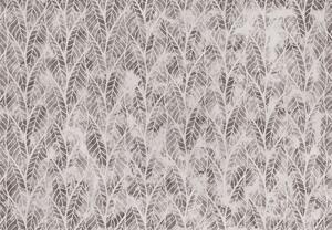 Fototapeta - Ażurowe liście, szara (196x136 cm)