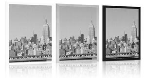 Plakat magiczny Nowy Jork w czerni i bieli