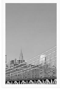 Plakat drapacze chmur w Nowym Jorku w czerni i bieli
