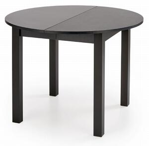 ST44M 102x102-142cm stół okrągły rozkładany czarny
