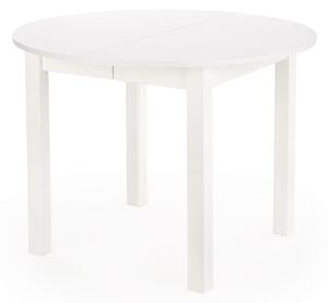 ST44M 102x102-142cm stół okrągły rozkładany biały