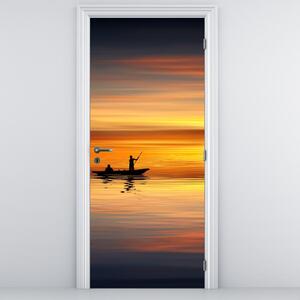 Fototapeta na drzwi - Żeglowanie na łodzi (95x205cm)