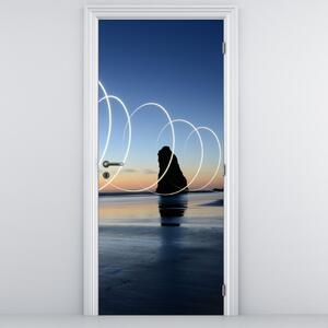 Fototapeta na drzwi - Plaża o zachodzie Słońca (95x205cm)