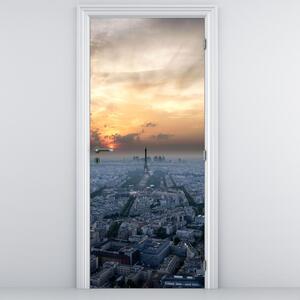 Fototapeta na drzwi - Paryż z góry (95x205cm)