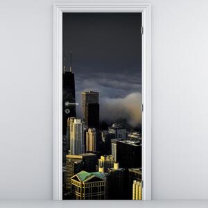 Fototapeta na drzwi - Miasto w chmurach (95x205cm)