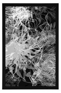 Plakat czarno-biała sztuka abstrakcyjna