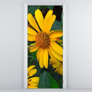 Fototapeta na drzwi - Żółte kwiaty (95x205cm)