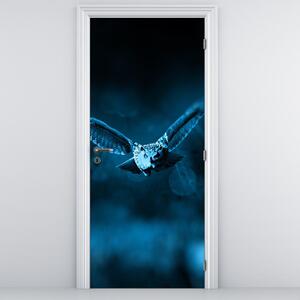 Fototapeta na drzwi - Latająca sowa (95x205cm)