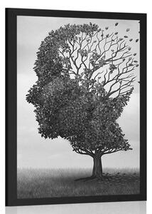 Plakat drzewo w formie twarzy