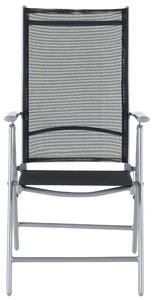 Zestaw 6 krzeseł ogrodowych czarny siatka aluminium regulowane oparcia Catania Beliani