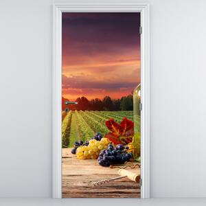 Fototapeta na drzwi - Winnica z winem (95x205cm)