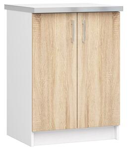 Dolna szafka kuchenna z półkami 60 cm dąb sonoma G9-M70