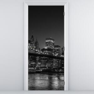Fototapeta na drzwi - Most Brookliński w Nowym Jorku (95x205cm)