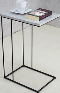 Druciany stolik pomocniczy beton + czarny - Texti 5X