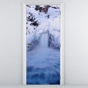 Fototapeta na drzwi - Wodospady zimą (95x205cm)