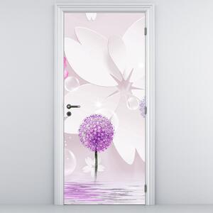 Fototapeta na drzwi - Na rzece kwiatów (95x205cm)