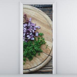 Fototapeta na drzwi - Z deski kuchennej (95x205cm)
